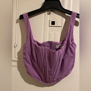 House of CB Purple Crop Top